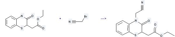 2H-1,4-Benzothiazine-2-aceticacid, 3,4-dihydro-3-oxo-, ethyl ester is used to produce (4-Cyanomethyl-3-oxo-3,4-dihydro-2H-benzo[1,4]thiazin-2-yl)-acetic acid ethyl ester.